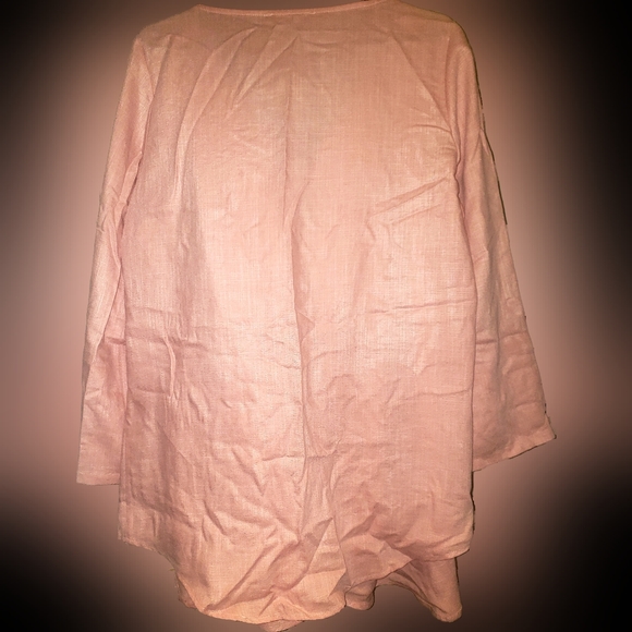 NEW! Beautiful Linen Coral Tunic From Boutique Store! Sz XL. - Picture 3 of 7
